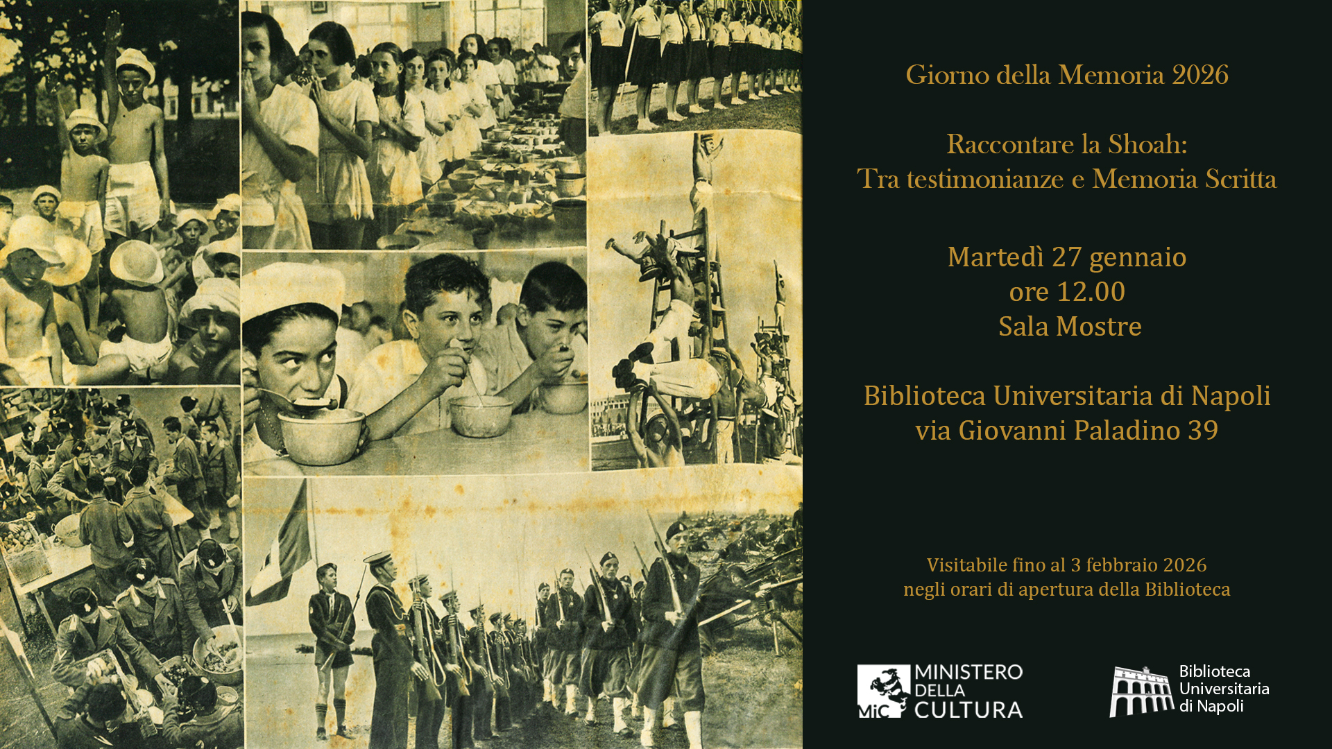 Giorno della Memoria 2026 - Raccontare la Shoah: Tra testimonianze e Memoria Scritta